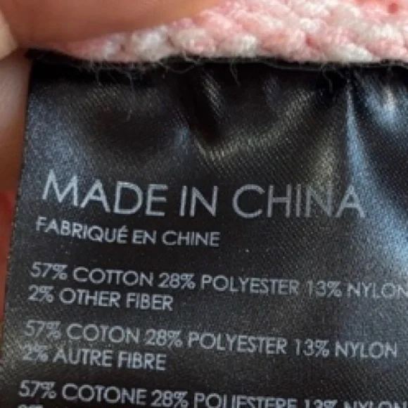 S35. Club Monaco Pink Ribbed A-Line Sweater Small - Picture 7 of 7